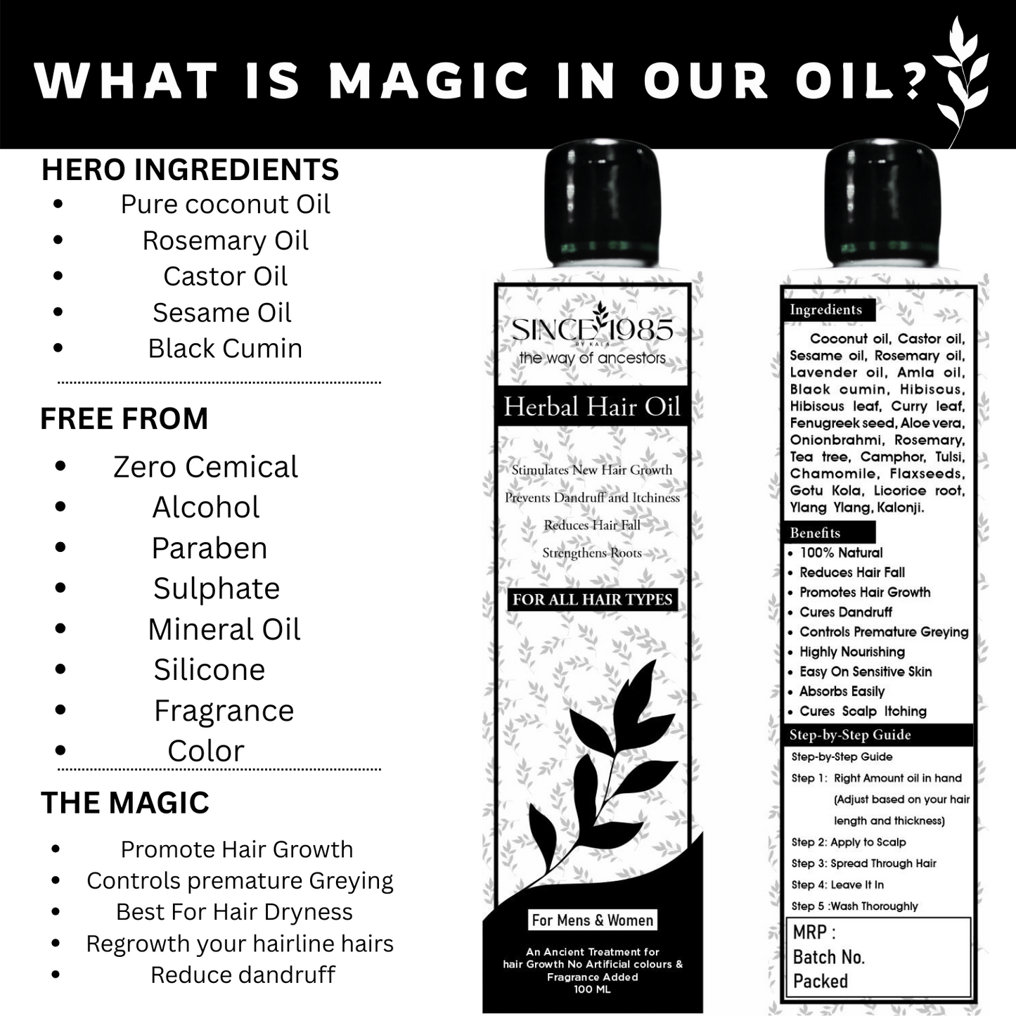 SINCE 1985 Herbal Hair Oil | 100%Natural