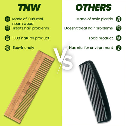 Authentic 100% Pure (Neem Comb)5.5in Inches